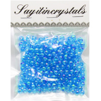 Набор бусин 13х10см 8мм голубой Y9022-19