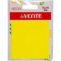 Клейкая бумага 76х76мм 50л желтая неоновая, полупрозрачная, пластик, в блистере 201133