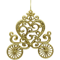 Ёлочное украшение "Карета" 11х11см золото Y9943-24