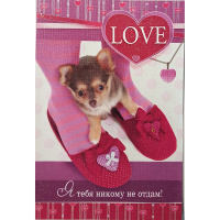 Открытка "LOVE! Я тебя никому не отдам!" средний формат 123х184мм 073.116
