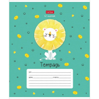 Тетрадь А5 12л клетка "FoodZoo" на скобе тиснение 5 дизайнов 080082