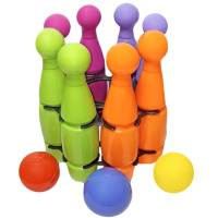 Игра "Боулинг" пластик 24х27м (8 кеглей, 3 шара) металлик PL23321