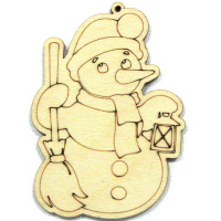 Подвеска "Снеговик" 9см фанера 3мм 620010