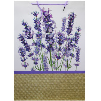 Пакет подарочный "Сиреневые цветы" 40х56х18см 2 вида Y10473-24