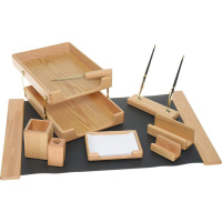 Набор настольный 9 предметов, светлое дерево К9D-1 881