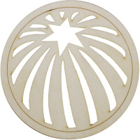 Заготовка для декорирования Подставка под горячее Круг Фейерверк 10,5см фанера 3мм