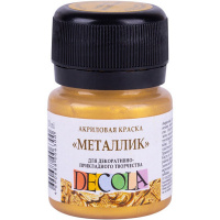Краска акриловая 20мл золото геральдик металлик Декола 4926970