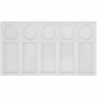 Палитра 19х9,7см прямоугольная 10 ячеек имитация керамики Сонет 73462091