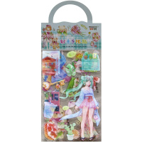 Наклейки "Девочки" 7,5х12см 3 листа, ассорти Y10914-24