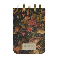 Блокнот А7 100л "Flora. Forest fairy tale" линия, на спирали, матовая ламинация Soft Touch, фольга