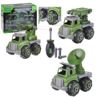 Конструктор "Набор машин. Военный" 4шт. 8х11х9см с отверткой, пластик 2293127/3026