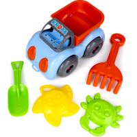 Набор д/песка "Всё включено" (машинка, 2 формочки, лопатка, грабли) 87149
