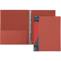 Папка на 4-х кольцах "Standard" А4 25мм пластик 0,70мм, красная 4AB4_00115/038483