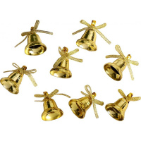 Колокольчик 3см с лентой, металл, золото Y3805-16 Колокольчик 3см с лентой, металл, золото Y3805-16