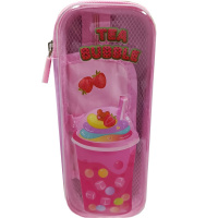 Пенал "Мороженое" 22,5х10х5см прямоугольный, 1 отделение с планкой, пластик, розовый DB23236