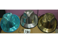 Шляпа блестящая, тканев, 4цв.  Y286-11