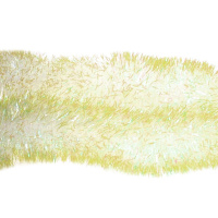 Мишура 9смх2м белая с желтыми кончиками P-4