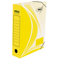 Папка архивная на резинке А4 75мм желтая АС-7