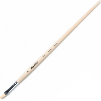 Кисть щетина овальная № 8 длинная ручка пропитанная лаком 1632-8