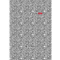 Тетрадь А4 96л линия "Лабиринт" на спирали, перфорация, глянцевая ламинация 4 дизайна 083339