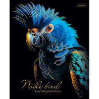 Тетрадь А5 48л клетка "Благородные птицы" на скобе 3D фольга матовая ламинация 5 дизайнов 085232