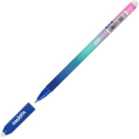 Ручка гелевая "OOPS Easy. Пиши-стирай" 0,7мм синяя, 2 ластика, разноцветный корпус 41046/31025/02