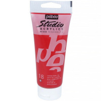 Краска акриловая 100мл карминовая нафтол "Studio Acrylics" 831-018