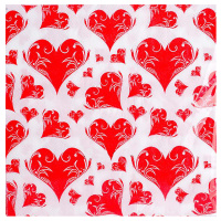 Салфетка для декупажа 33х33мм 1шт Сердца Y6776-18