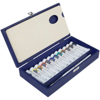 Краски масляные 12 цветов 18мл туба Мастер Класс (палитра, 1 кисточка) 11431896