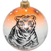 Шар 80мм "Полосатый тигрёнок" в подарочной упаковке КУ-80-213069