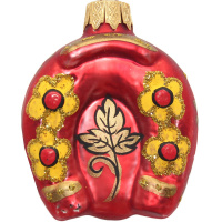 Ёлочное украшение "Подкова Народные Узоры" h-6см в подарочной упаковке ФУ-233/Н