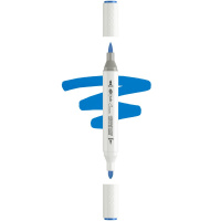 Маркер акриловый двусторонний "Сонет" синий неаполитанский, пулевидный наконечник/кисть 273-B037