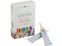 Контуры по стеклу и керамике 4 цвета 18мл цветные 5341409