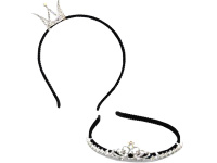 Корона - диадема 4 вида металл/текстиль Y4976/4974-17