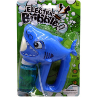 Мыльные пузыри - пистолет "Акула" электрический, 6 отверстиий 16х15см 2 цвета Y11189-24