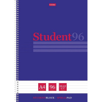 Тетрадь А4 96л линия "Студенту. Синяя" на спирали матовая ламинация тиснение 082670