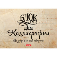 Тетрадь-пропись д/каллиграфии и леттеринга А5 48л "Не запрещай себе творить" на скобе мат.ламинация