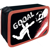 Пенал "Goal" 19x10,5х6см, прямоугольный, трехстворчатый ПО-110