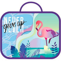 Папка с ручками 33,5х26х6см "Never give up" ткань ПШ-11