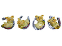 Магнит Поросёнок на подкове 4,5см 4 вида Y6874-18