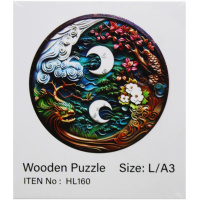 Пазл 16х14см дерево L "Две луны" HL160/11339-24