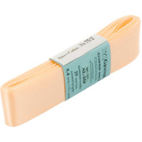 Лента упаковочная атласная 2,5см х 5,4м кремово-персиковая №075/2 AL-25P