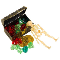 Набор (скелет, сундук, камни) пластик 13*17*8см Y4089-16