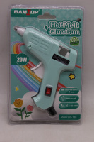 Пистолет клеевой электрический (20Вт) 12х11см диаметр 0,7см, мятный корпус 11569-24