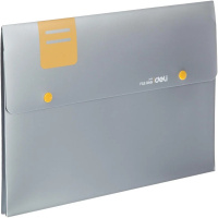 Папка-конверт на кнопке А4 пластик 0,45мм с расширением 25мм, серый E5576 Папка-конверт на кнопке А4 пластик 0,45мм с расширением 25мм, серый E5576