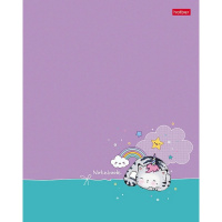 Тетрадь А5 48л клетка "Приключения кота Пирожка" на скобе тиснение 5 дизайнов 068010