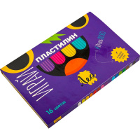 Пластилин 16 цветов 320гр. "Играй" со стеком, картон LPMC-0116