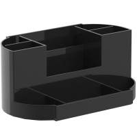 Подставка-органайзер "Виктория" 20х12х9см 9 отделений, пластик, чёрная 19794