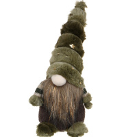 Сувенир "Гном" 30см текстиль, зеленый Y10053-24