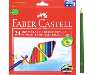 Карандаши 24 цвета "ECO" трехгранные с точилкой дерево, картон 120524